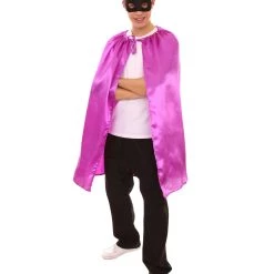 HPO Adult Women's Superhero Cape With Mask Set Cartoon Costume | Multiple Color Options Halloween Costume