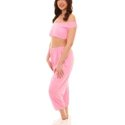 HPO Adult Women's Belly Dance 3 Pc Arbian Costume | Pink Cosplay Costume