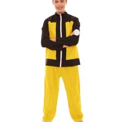 HPO Adult Men's Village Head Anime Costume | Black & Yellow Cosplay Costume