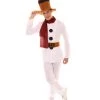 HPO Adult Men's Mr Snowman Costume | White Halloween Costume