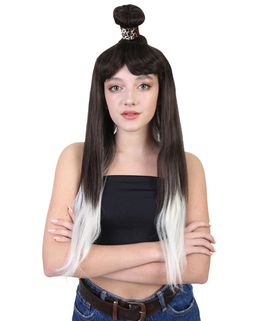 HPO Cavewoman Wig | Long Black Halloween Womens Wig | Premium Breathable Capless Cap 2 HPO Cavewoman Wig | Long Black Halloween Womens Wig | Premium Breathable Capless Cap