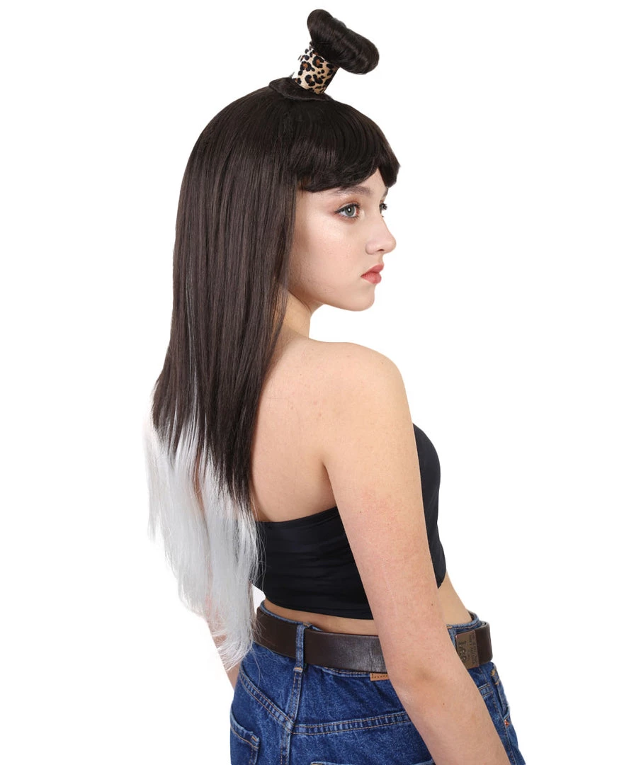 HPO Cavewoman Wig | Long Black Halloween Womens Wig | Premium Breathable Capless Cap 5 HPO Cavewoman Wig | Long Black Halloween Womens Wig | Premium Breathable Capless Cap