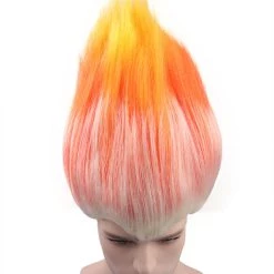 BC Unisex Adult & Kids Wig | Trolls Orange & White Wig | Premium Breathable Capless Cap