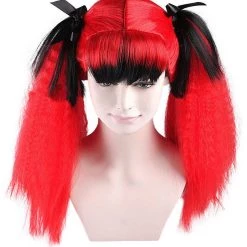 HPO Men's Red Lethal Beauty Womens Wig | Character Cosplay Halloween Wig | Premium Breathable Capless Cap