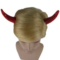 HPO President II Wig W/ Red Sequined Devil Horns | Blonde Short Wig | Premium Breathable Capless Cap SALE