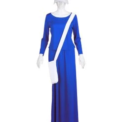 HPO Adult Women's Sky Dress Handmaid Costume With Bag And Bonnet | Blue Cosplay Costume