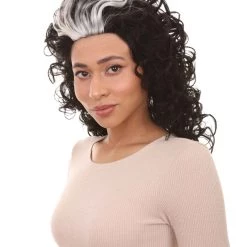HPO Vampire Womens Wig | Long Curly Ghost Horror Wig | Premium Breathable Capless Cap