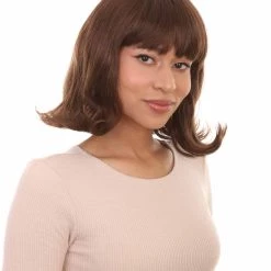 HPO Women's TV Movie Character Wig | Brown Wigs | Premium Breathable Capless Cap