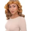 HPO Womens 70's Vintage Housewife Curly Wig | Gold Vintage Wigs | Premium Breathable Capless Cap