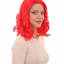 HPO Women's Womens Curly Wig | Red Cosplay TV/Movie Wigs | Premium Breathable Capless Cap 14 HPO Women's Womens Curly Wig | Red Cosplay TV/Movie Wigs | Premium Breathable Capless Cap