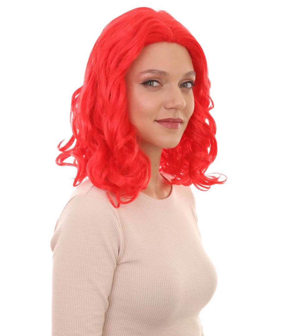 HPO Women's Womens Curly Wig | Red Cosplay TV/Movie Wigs | Premium Breathable Capless Cap 6 HPO Women's Womens Curly Wig | Red Cosplay TV/Movie Wigs | Premium Breathable Capless Cap
