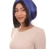 HPO Womens Monster Cosplay Wig | Purple & Black TV/Movie Wigs | Premium Breathable Capless Cap Women's