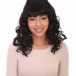 HPO 60's Teaser Womens Wig | Black Vintage Halloween Wig