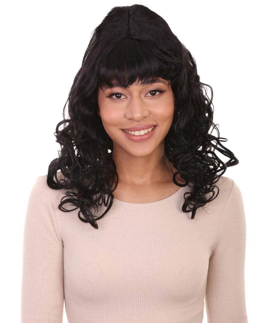 HPO 60's Teaser Womens Wig | Black Vintage Halloween Wig 1 HPO 60's Teaser Womens Wig | Black Vintage Halloween Wig