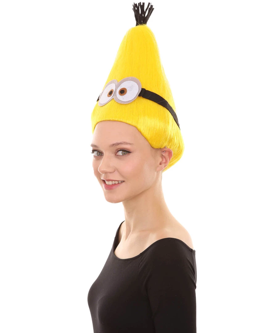 HPO Animation Yellow Unisex Wig | Yellow Tall Cartoon Film Series Wig | Premium Breathable Capless Cap Kids 2 HPO Animation Yellow Unisex Wig | Yellow Tall Cartoon Film Series Wig | Premium Breathable Capless Cap Kids