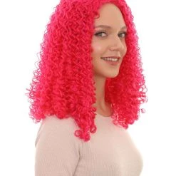 HPO Womens Animation Orange Curly Wig | Orange TV/Movie Wigs | Premium Breathable Capless Cap Women's