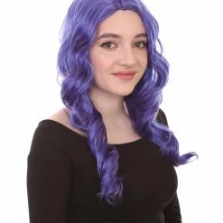 HPO Women's Long Curly Purple Womens Wig | Fancy Party Event Ready Halloween Wig | Premium Breathable Capless Cap 14 HPO Women's Long Curly Purple Womens Wig | Fancy Party Event Ready Halloween Wig | Premium Breathable Capless Cap