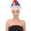 FLAGWIGS Serbia Flag Sport Troll Wig | National Pride Wig | Premium Breathable Capless Cap Women's