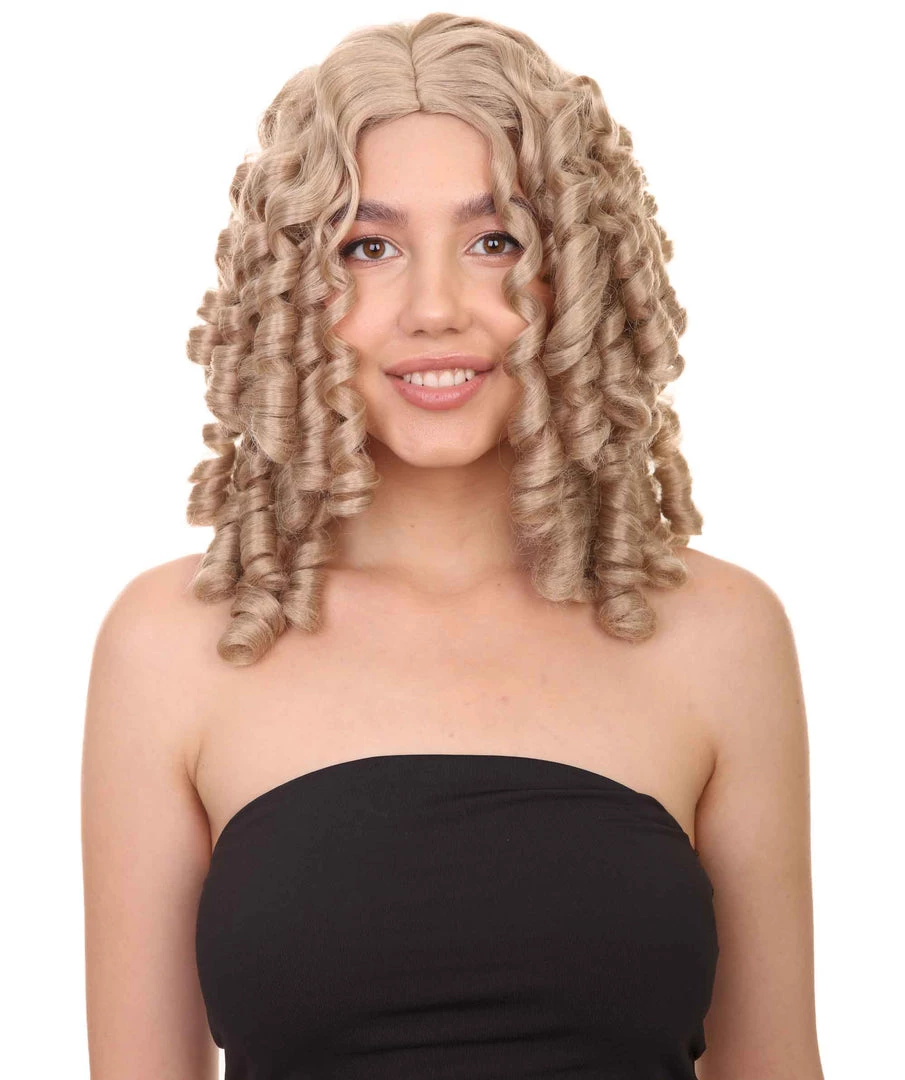 HPO Womens Colonial Lady Blonde Wig | Historical Character Cosplay Halloween Wig | Premium Breathable Capless Cap 1 HPO Womens Colonial Lady Blonde Wig | Historical Character Cosplay Halloween Wig | Premium Breathable Capless Cap