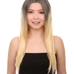 HPO Ombre Womens Wig | Party Ready Fancy Cosplay Halloween Wig | Premium Breathable Capless Cap Men's
