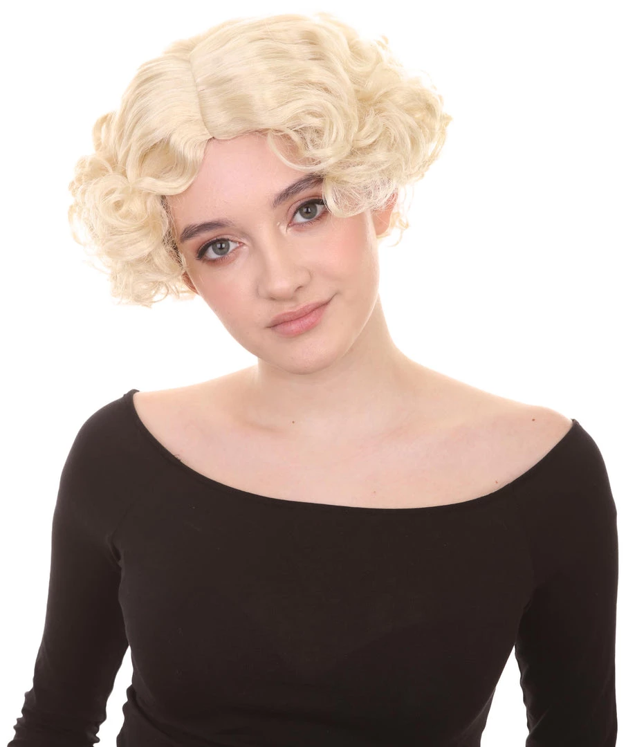 HPO Sexy Womens Wig | Curly Blonde Short Celebrity Wig | Premium Breathable Capless Cap 1 HPO Sexy Womens Wig | Curly Blonde Short Celebrity Wig | Premium Breathable Capless Cap