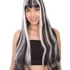 HPO Men's Monster Womens Wig | Two Toned Long Cosplay Halloween Wig | Premium Breathable Capless Cap