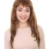 HPO Women's Womens Adult Drama Wig | Brown TV/Movie Wigs | Premium Breathable Capless Cap