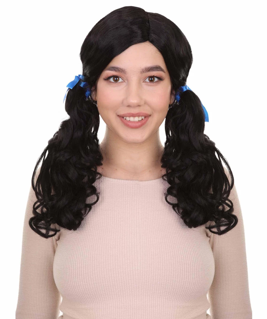 HPO Womens Farm Girl Wig | Traditional Cowgirl Colonial Character Halloween Wig | Premium Breathable Capless Cap Women's 1 HPO Womens Farm Girl Wig | Traditional Cowgirl Colonial Character Halloween Wig | Premium Breathable Capless Cap Women's
