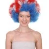 FLAGWIGS Iceland Flag Sport Afro Halloween Wig Women's