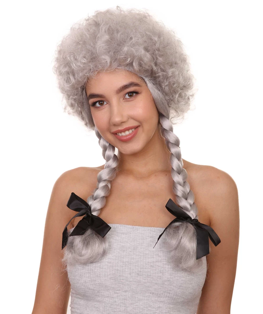 HPO Women's Womens Sinister Crimped Witch Wig | Grey Scary Wigs | Premium Breathable Capless Cap 2 HPO Women's Womens Sinister Crimped Witch Wig | Grey Scary Wigs | Premium Breathable Capless Cap