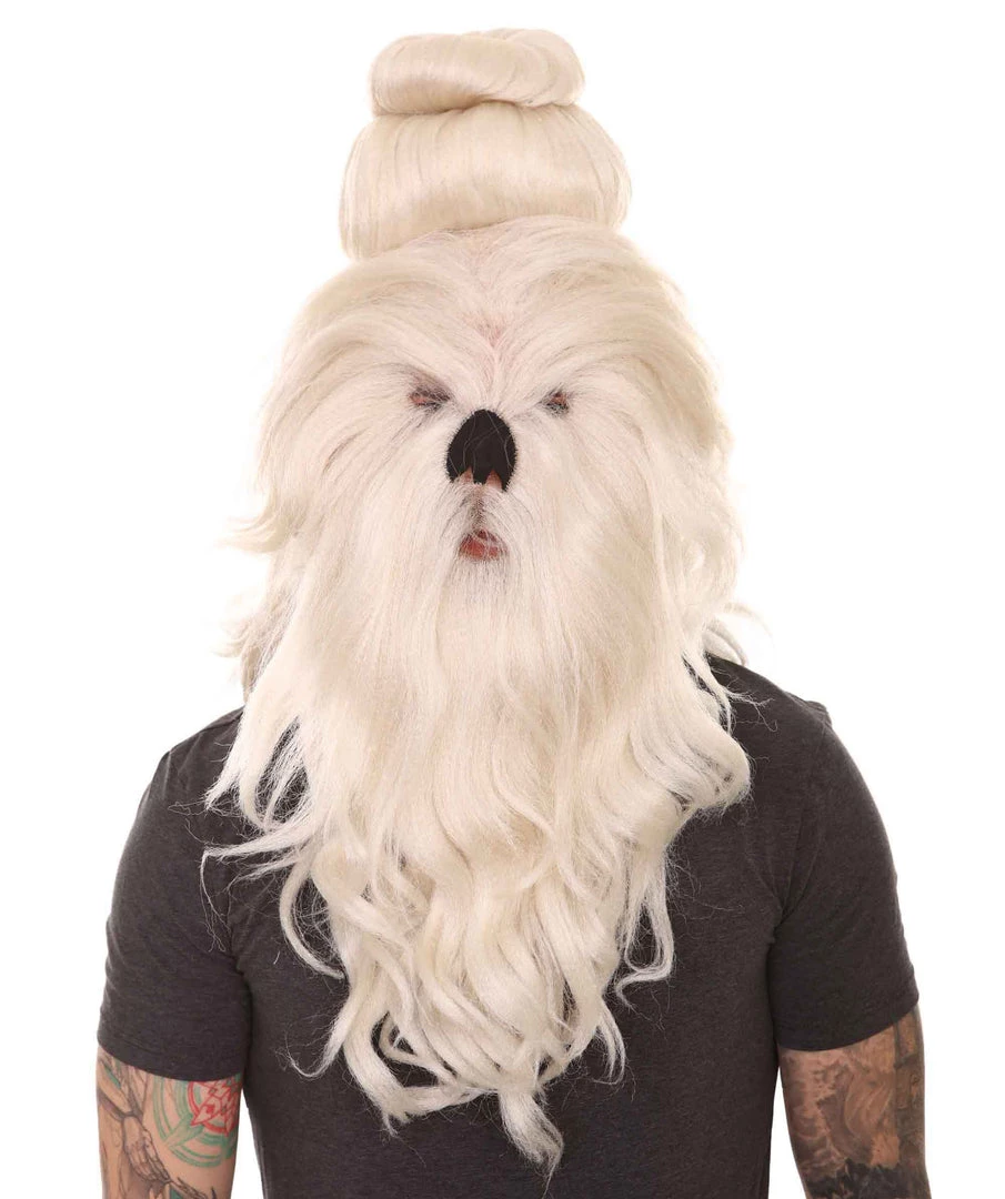 HPO Serpant Monk | Men's White Brown Straight Serpant Monk Cosplay Wig | Premium Breathable Capless Cap 1 HPO Serpant Monk | Men's White Brown Straight Serpant Monk Cosplay Wig | Premium Breathable Capless Cap