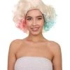 HPO Women's Multi Color Curly Short Bob Wig | Premium Breathable Capless Cap