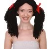 HPO Women's Gothic Rag Doll Womens Wig | Horror Halloween Wig With Red Ribbon | Premium Breathable Capless Cap