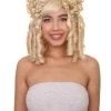 HPO Women's Colonial Lady Wig | Blonde Historical Wigs | Premium Breathable Capless Cap