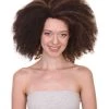 HPO Short Afro Kinky Curly Unisex Wig | Party Ready Fancy Cosplay Halloween Wig | Premium Breathable Capless Cap Women's