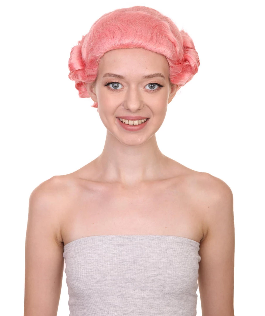 HPO Women's Adult Womens Wig | Pink Vintage Wigs | Premium Breathable Capless Cap 1 HPO Women's Adult Womens Wig | Pink Vintage Wigs | Premium Breathable Capless Cap