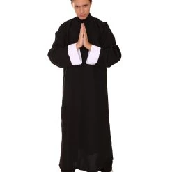 HPO Adult Men's Chinese Traditional Martial Arts Wig Chun TV/Movie Costume | Black Cosplay Costume