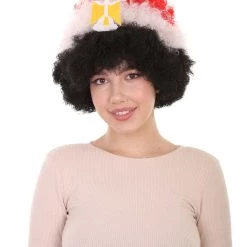 FLAGWIGS Egypt Flag Sport Afro Wig | Mid Eastern Play Event Halloween Wig Women's