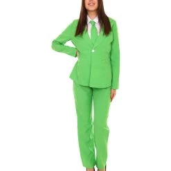 HPO Adult Women's EXCLUSIVE! Deluxe Singer Party Suit Costume | Lt. Green Cosplay Costume