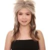 HPO Rockin Diva Tinsel Stripe Women's Wig | Blonde Mullet TV/Movie Wig | Premium Breathable Capless Cap
