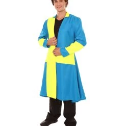 FLAGWIGS Adult Men's Sweden Flag Coat Costume | Patriotic Cosplay Costume