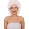HPO Womens 18th Century Colonial Lady Wig | White Historical Wig | Premium Breathable Capless Cap
