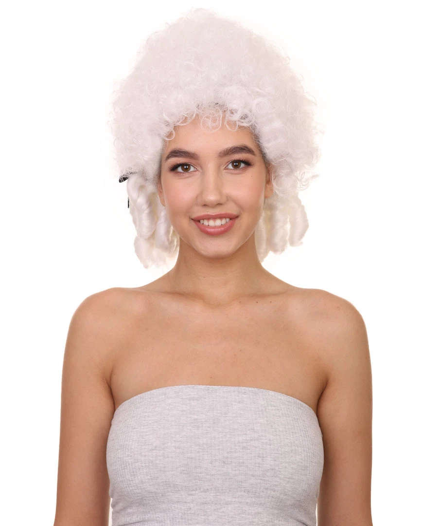 HPO Womens 18th Century Colonial Lady Wig | White Historical Wig | Premium Breathable Capless Cap 1 HPO Womens 18th Century Colonial Lady Wig | White Historical Wig | Premium Breathable Capless Cap