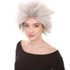 HPO Men's 80S Adult Women Rock Style Wig | Grey Cosplay Halloween Wig | Premium Breathable Capless Cap