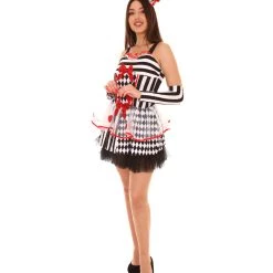 HPO Adult Women's Creepy Clown Scary Costume | Multi Halloween Costume