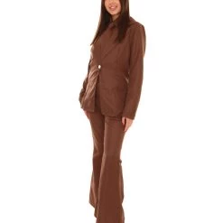 HPO Adult Women's Deluxe Party Suit Costume | Dark Brown Cosplay Costume