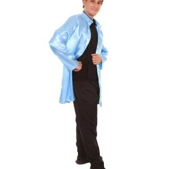 HPO Adult Men's Chinese Traditional Martial Arts Kung Fu Lt Costume | Blue Cosplay Costume