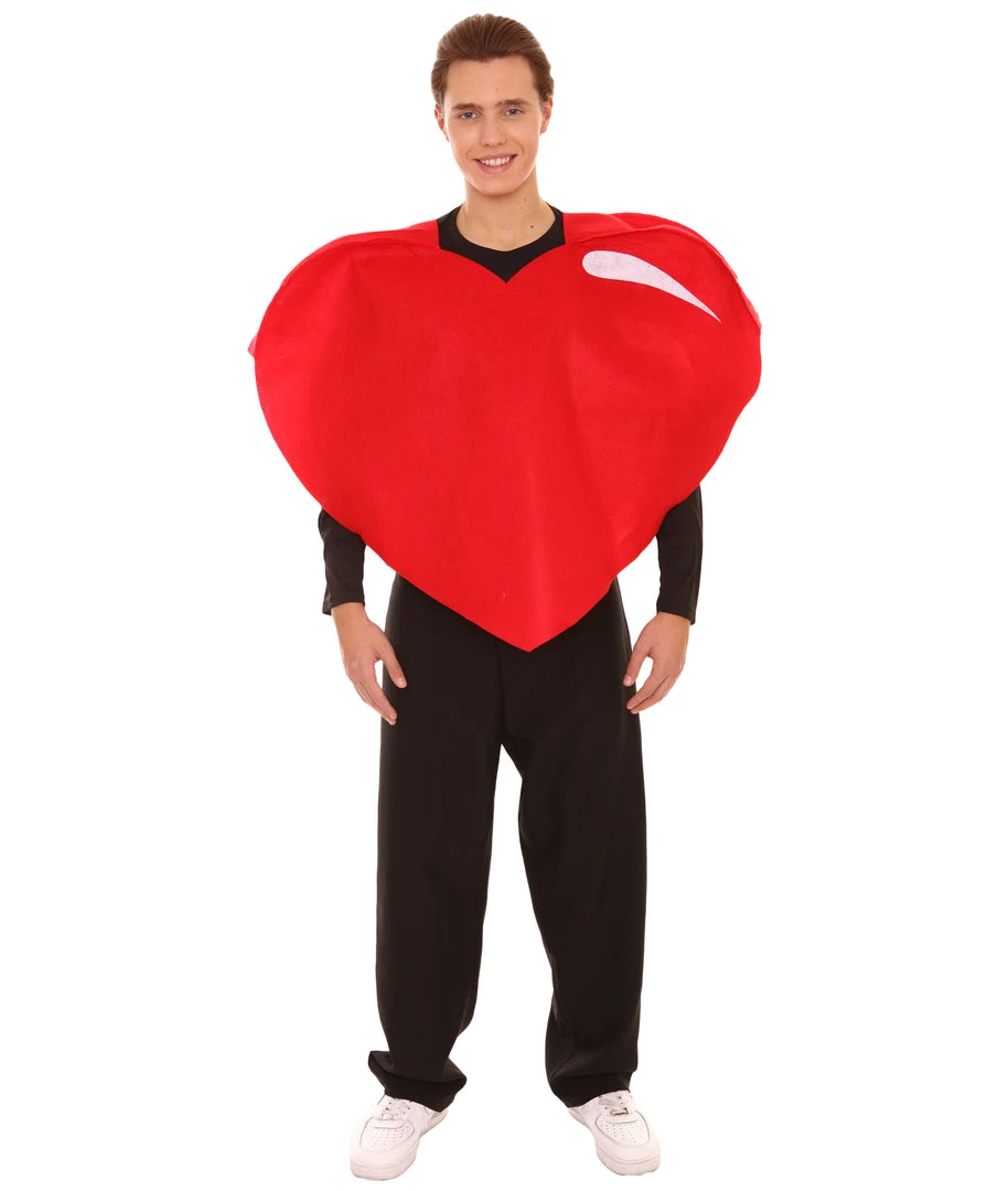 HPO Adult Men's Valentine's Day Heart Costume | Red And Black Cosplay Costume 1 HPO Adult Men's Valentine's Day Heart Costume | Red And Black Cosplay Costume