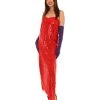 HPO Adult Women's Hollywood Singer TV/Movie Costume | Red Cosplay Costume