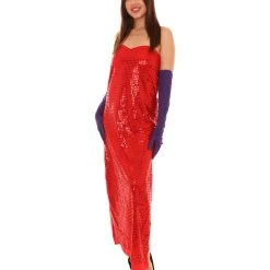 HPO Adult Women's Hollywood Singer TV/Movie Costume | Red Cosplay Costume